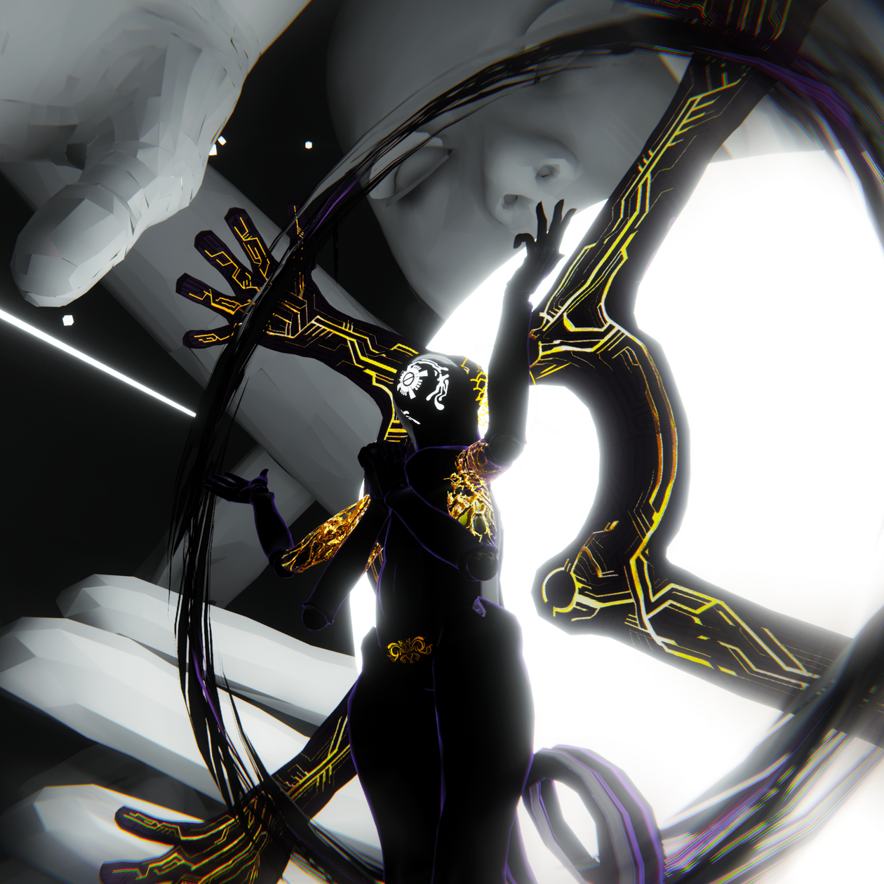 portrait of one of Jaime's VR avatars